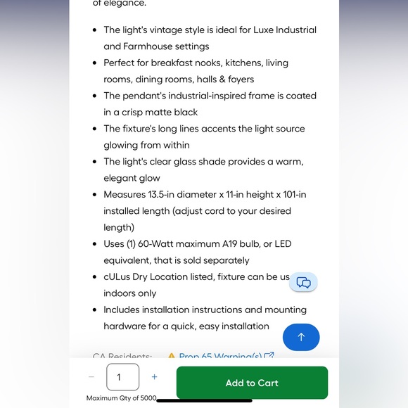 New In Box Avec Progress Light Fixture - Picture 4 of 4